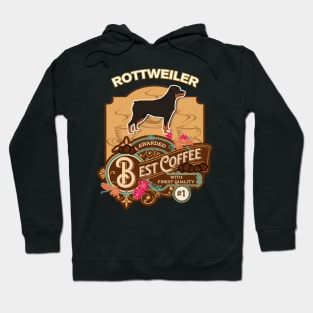 Rottweiler Best Coffee - Dog Owner Coffee Lover Gifts Hoodie